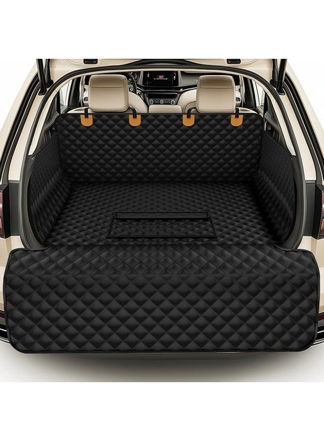 SUV Cargo Liner for Dogs,Waterproof Pet Cargo Cover Dog Seat,Car Seat Protector Mat with Bumper Flap for SUVs, Sedans, and Vans Trunk- Black, Large Size - Image 1